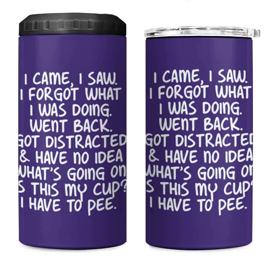 Funny Birthday Gifts For Women 4 in 1 Can Cooler Tumbler I Came I Saw I Forgot Funny Senior Citizen Old People