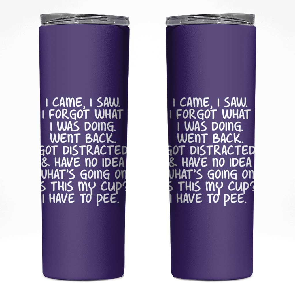 Funny Birthday Gifts For Women Skinny Tumbler I Came I Saw I Forgot Funny Senior Citizen Old People