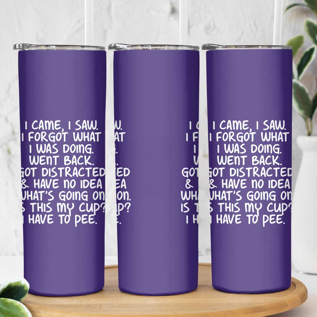 Funny Birthday Gifts For Women Skinny Tumbler I Came I Saw I Forgot Funny Senior Citizen Old People