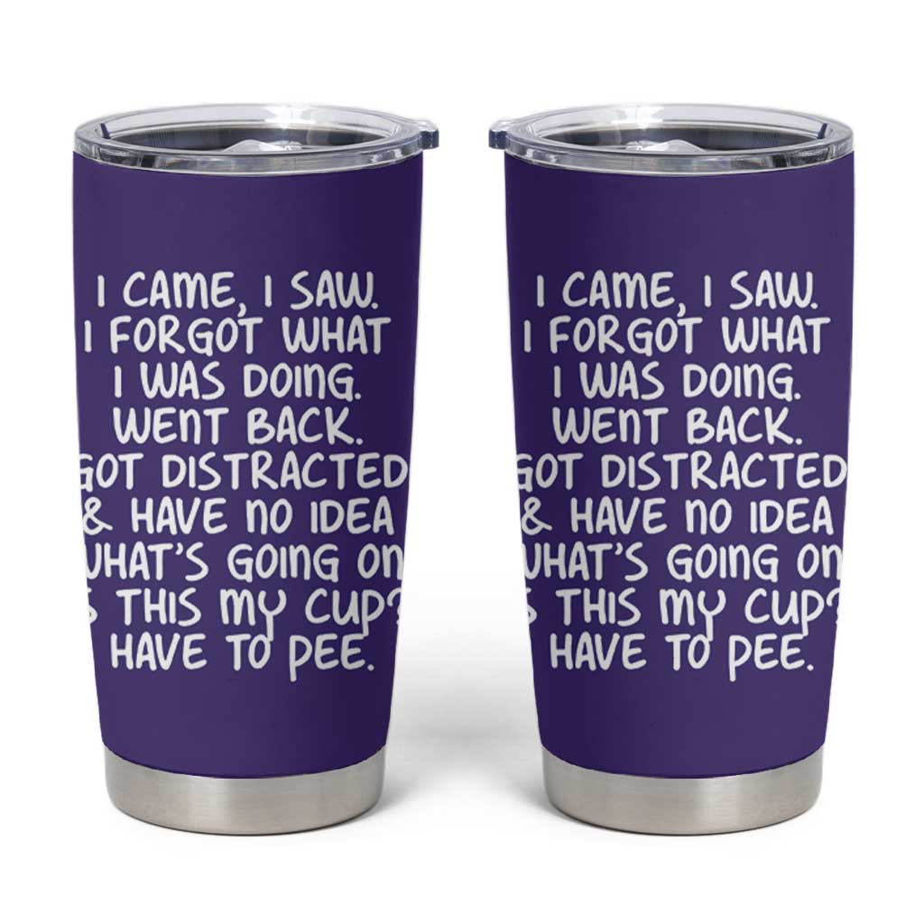 Funny Birthday Gifts For Women Tumbler Cup I Came I Saw I Forgot Funny Senior Citizen Old People