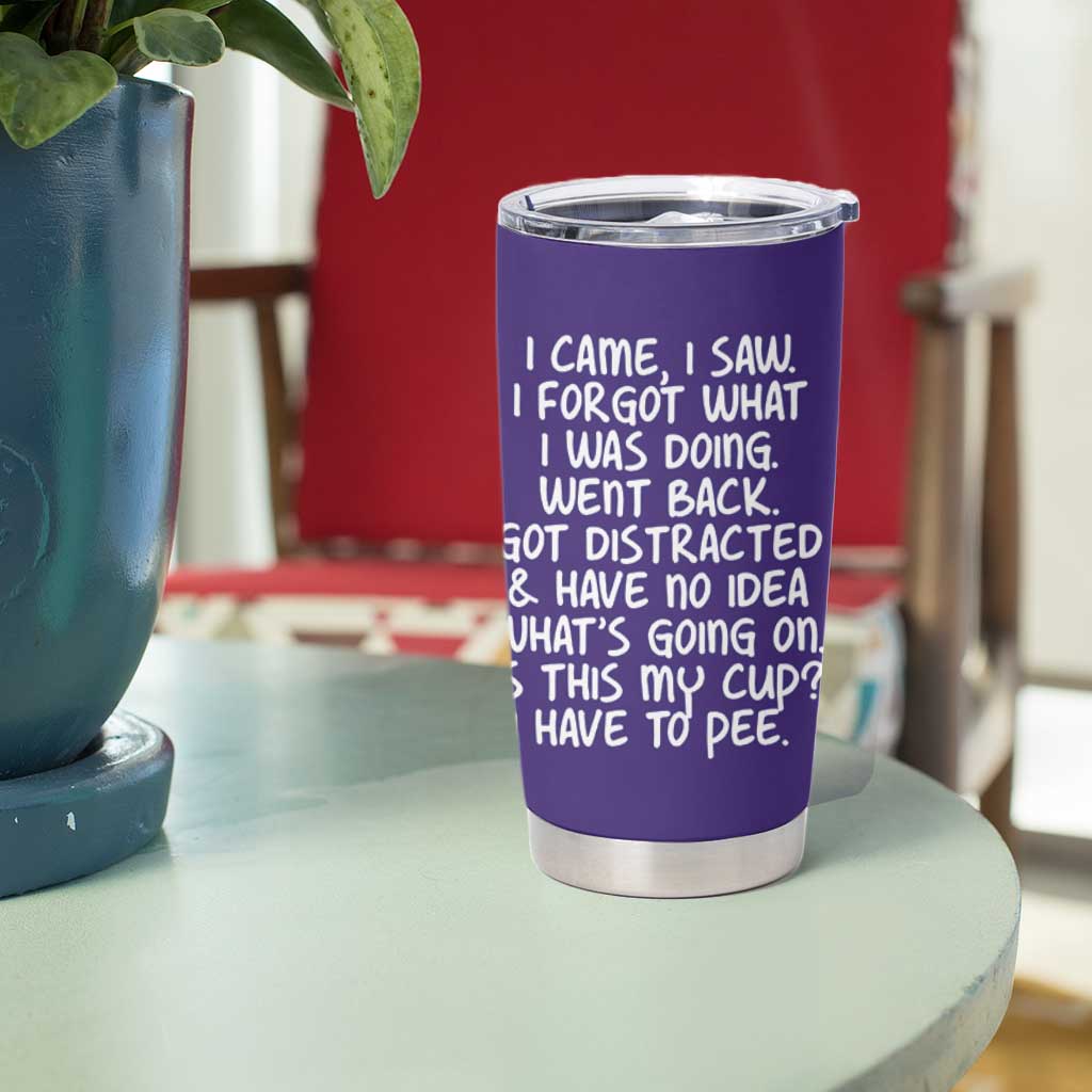 Funny Birthday Gifts For Women Tumbler Cup I Came I Saw I Forgot Funny Senior Citizen Old People