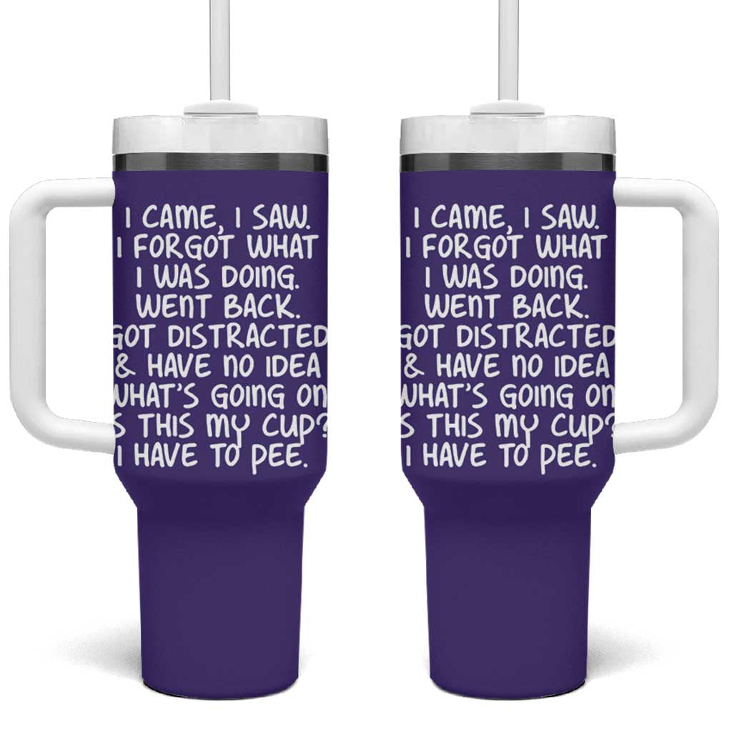 Funny Birthday Gifts For Women Tumbler With Handle I Came I Saw I Forgot Funny Senior Citizen Old People