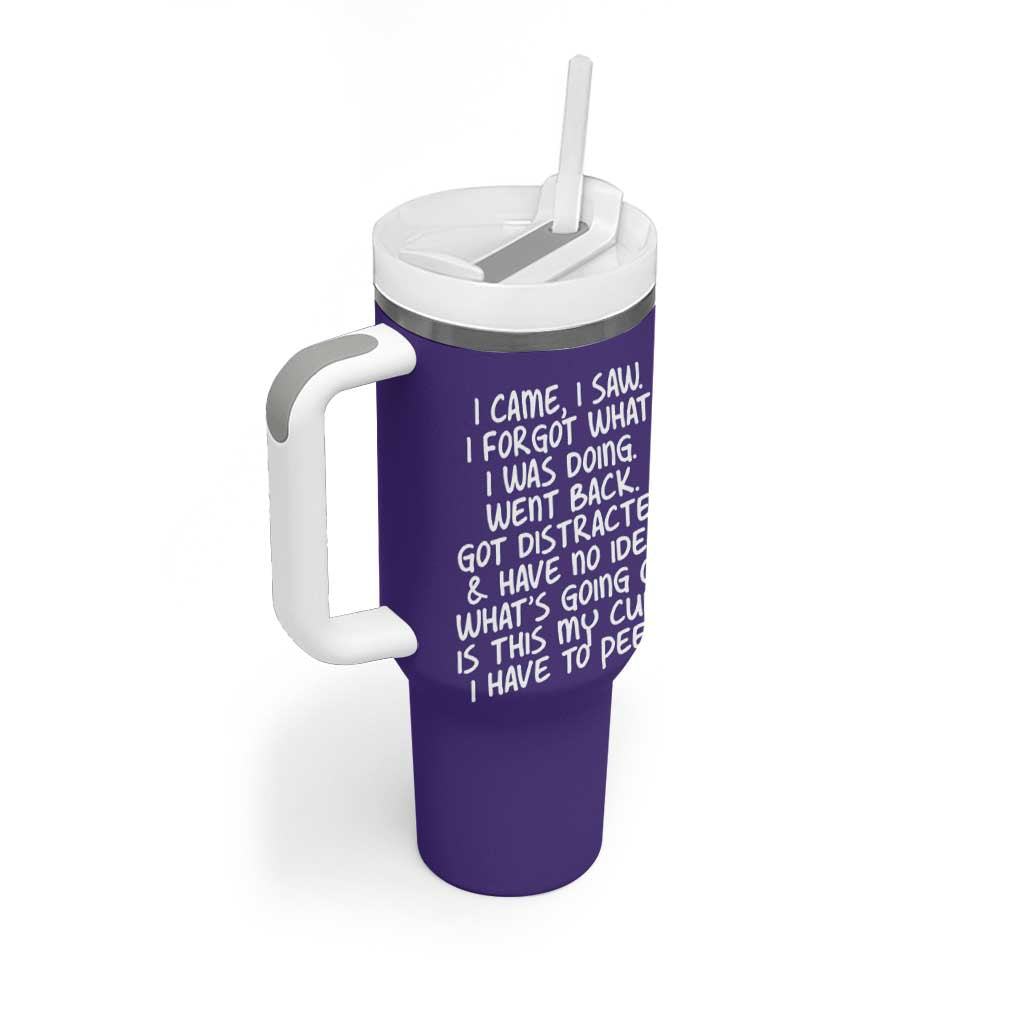 Funny Birthday Gifts For Women Tumbler With Handle I Came I Saw I Forgot Funny Senior Citizen Old People