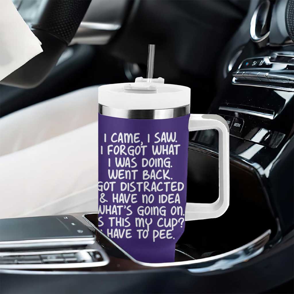 Funny Birthday Gifts For Women Tumbler With Handle I Came I Saw I Forgot Funny Senior Citizen Old People