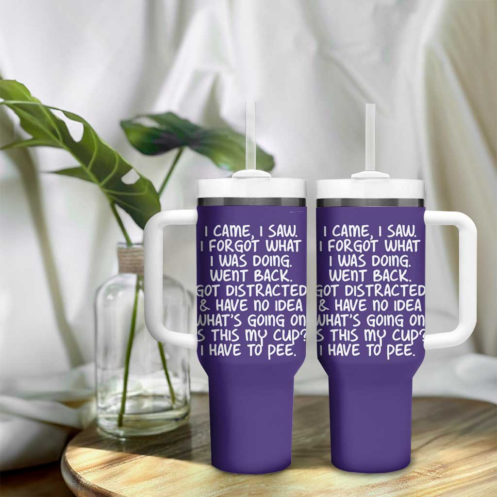 Funny Birthday Gifts For Women Tumbler With Handle I Came I Saw I Forgot Funny Senior Citizen Old People
