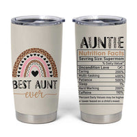 Gift For Aunt Tumbler Cup Best Aunt Ever Leopard Print