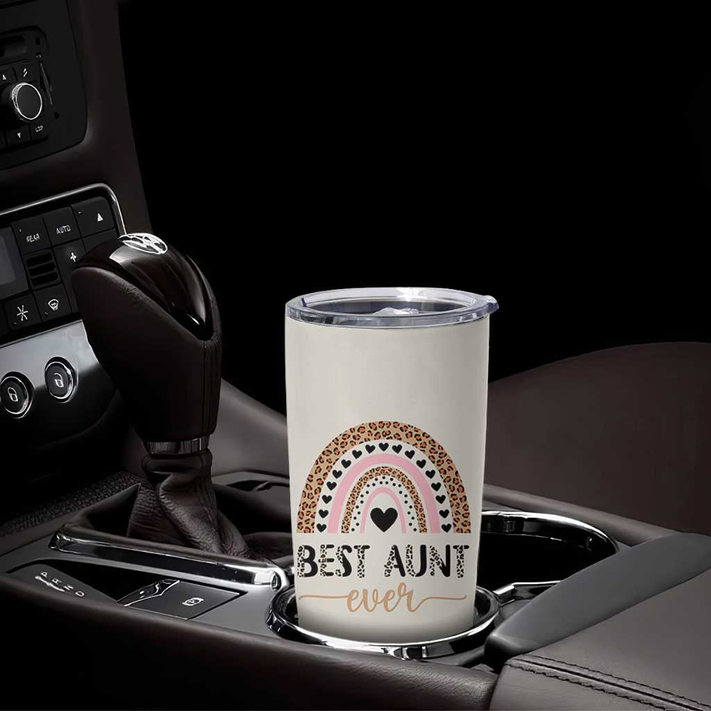 Gift For Aunt Tumbler Cup Best Aunt Ever Leopard Print