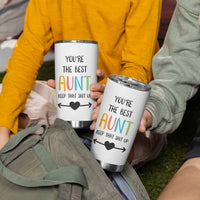 Funny Auntie Tumbler Cup You're The Best Aunt Keep That Shit Up - Wonder Print Shop