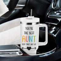 Funny Auntie Tumbler With Handle You're The Best Aunt Keep That Shit Up - Wonder Print Shop