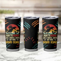 Auntiesaurus Dinosaur Tumbler Cup Auntie Saurus Family Like A Normal Auntie But More Rawr-Some - Wonder Print Shop