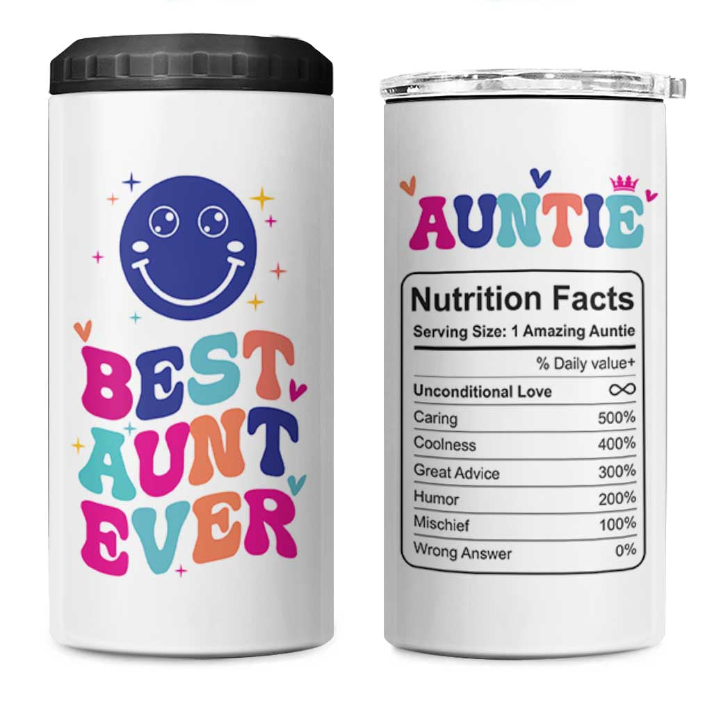 Aunt Gift Ideas 4 in 1 Can Cooler Tumbler Best Auntie Ever Christmas Birthday Present
