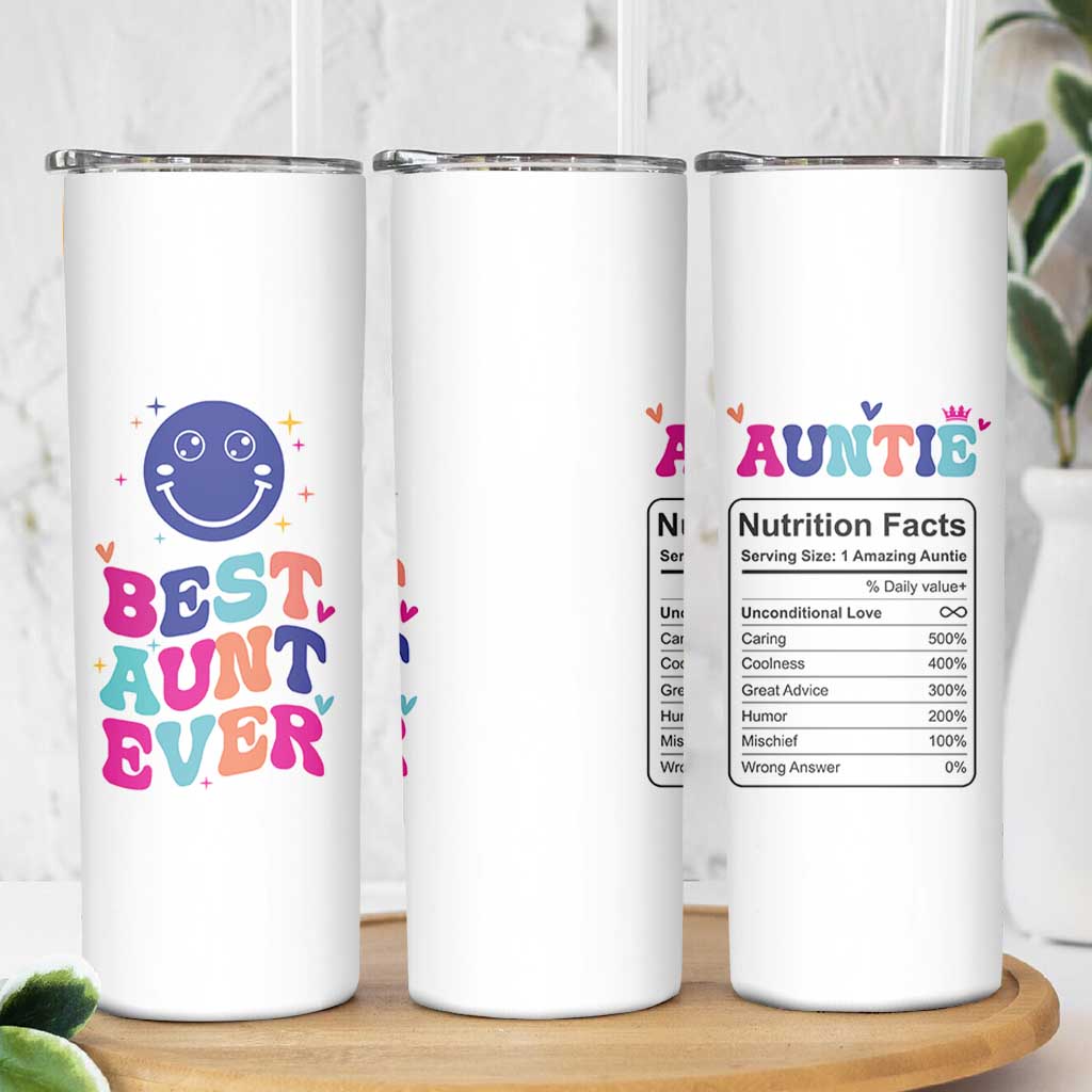 Aunt Gift Ideas Skinny Tumbler Best Auntie Ever Christmas Birthday Present