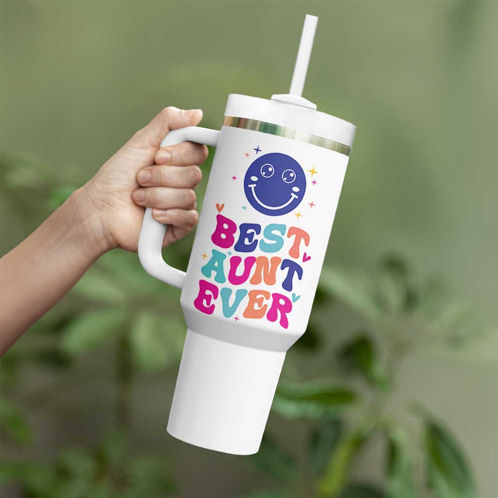 Aunt Gift Ideas Tumbler With Handle Best Auntie Ever Christmas Birthday Present