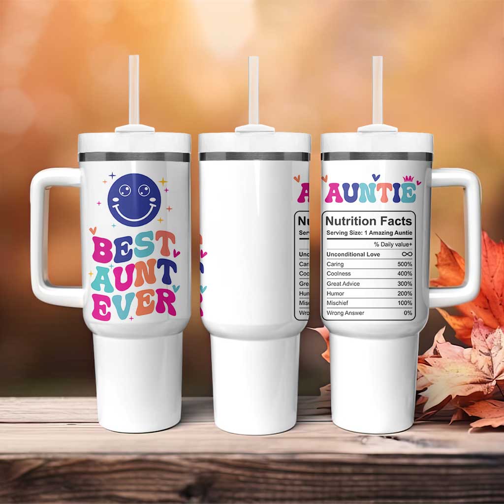 Aunt Gift Ideas Tumbler With Handle Best Auntie Ever Christmas Birthday Present