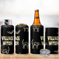 Witch Cat 4 in 1 Can Cooler Tumbler Witchy Vibes Halloween Black Cat Lover Gifts