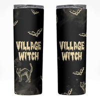 Witch Cat Skinny Tumbler Witchy Vibes Halloween Black Cat Lover Gifts