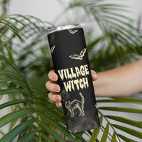 Witch Cat Skinny Tumbler Witchy Vibes Halloween Black Cat Lover Gifts