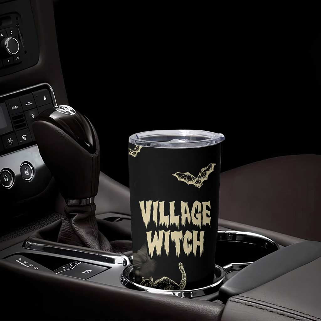 Witch Cat Tumbler Cup Witchy Vibes Halloween Black Cat Lover Gifts