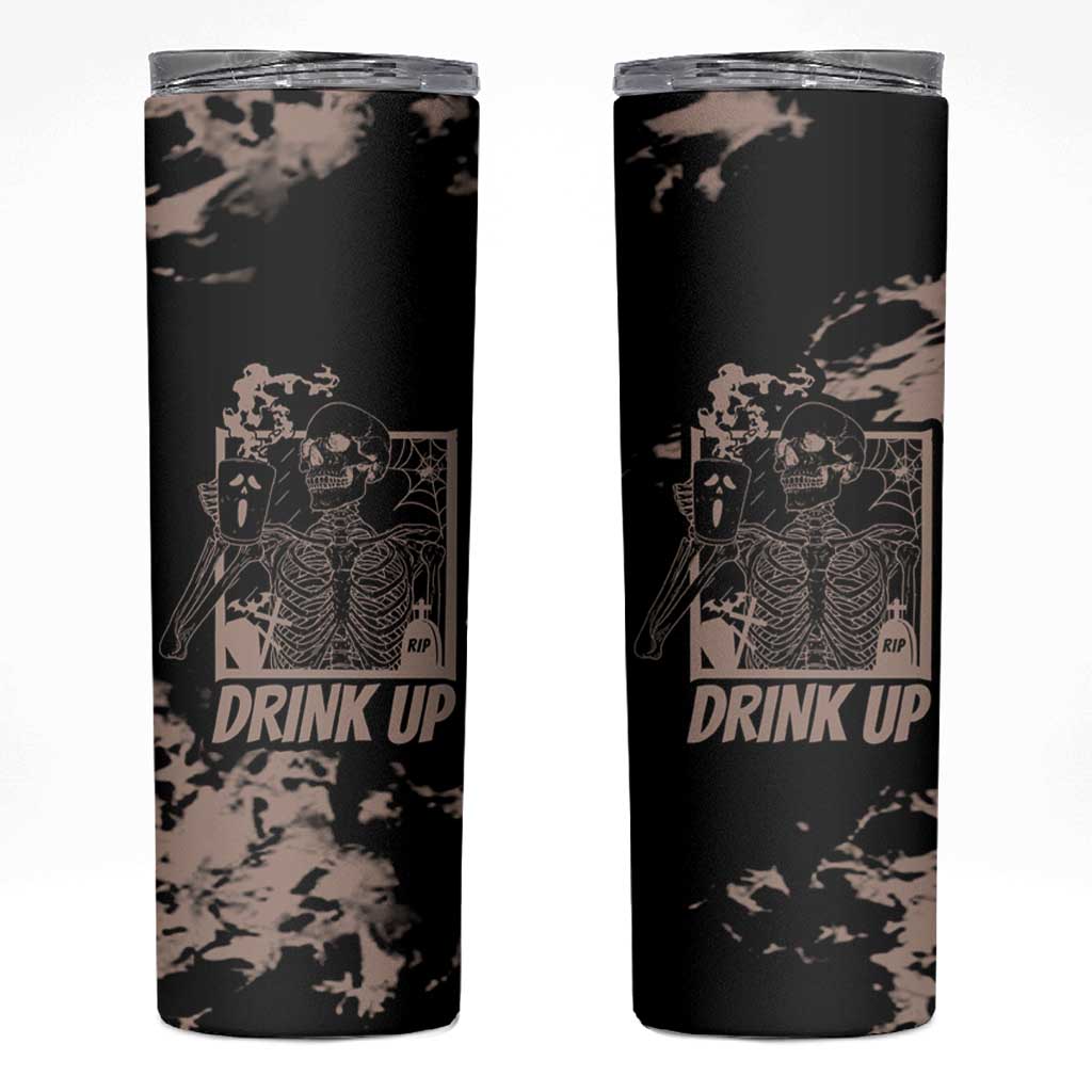 Skeleton Coffee Skinny Tumbler Skull Skeleton Halloween Coffee Lover - Wonder Print Shop