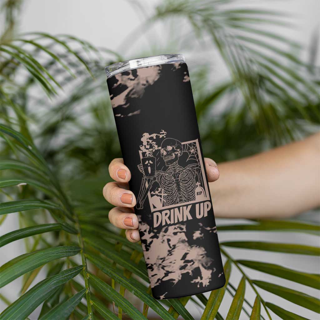 Skeleton Coffee Skinny Tumbler Skull Skeleton Halloween Coffee Lover - Wonder Print Shop