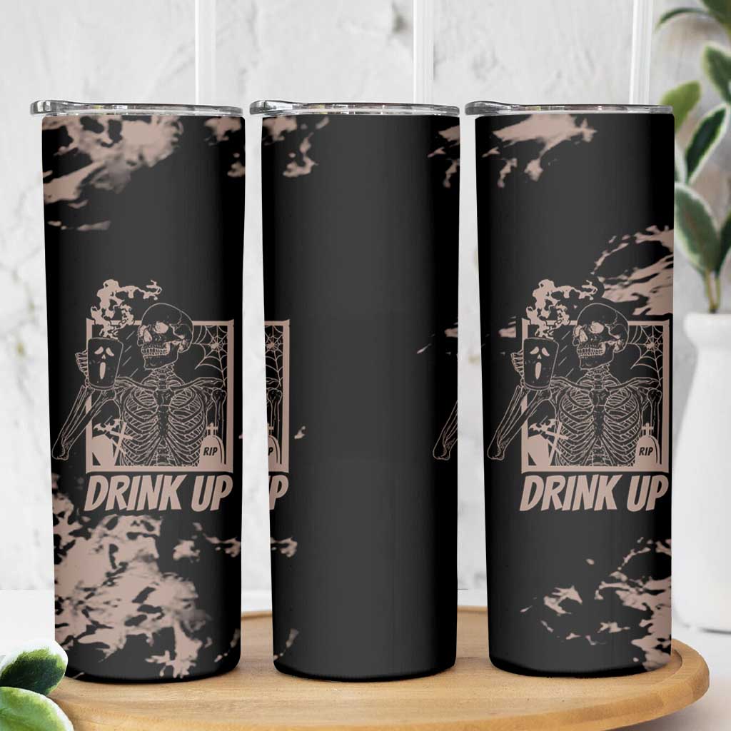 Skeleton Coffee Skinny Tumbler Skull Skeleton Halloween Coffee Lover - Wonder Print Shop