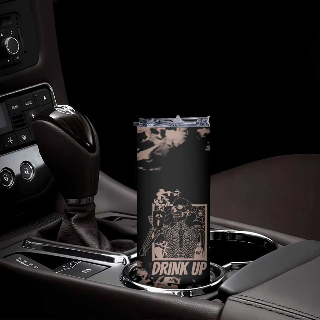 Skeleton Coffee Skinny Tumbler Skull Skeleton Halloween Coffee Lover - Wonder Print Shop