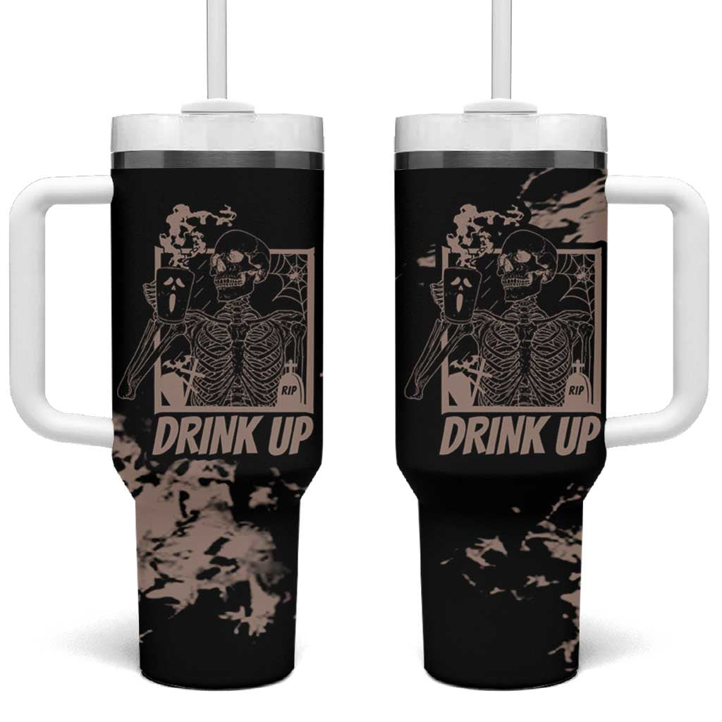 Skeleton Coffee Tumbler With Handle Skull Skeleton Halloween Coffee Lover - Wonder Print Shop
