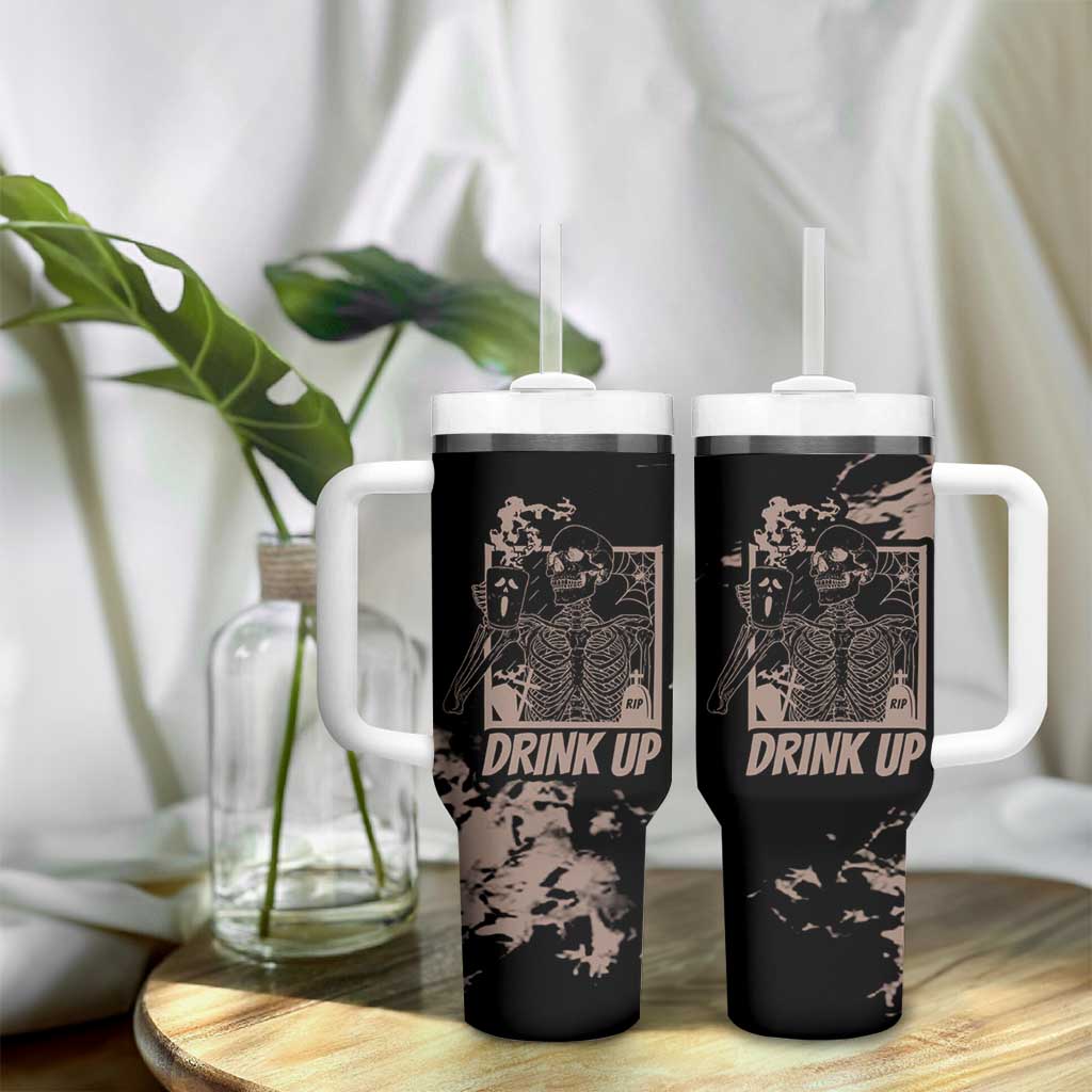 Skeleton Coffee Tumbler With Handle Skull Skeleton Halloween Coffee Lover - Wonder Print Shop