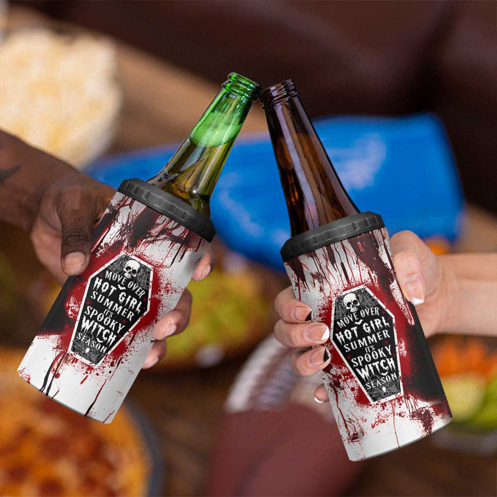 Horror Halloween 4 in 1 Can Cooler Tumbler Move Over Hot Girl Summer It's Spooky Bitch Season - Wonder Print Shop
