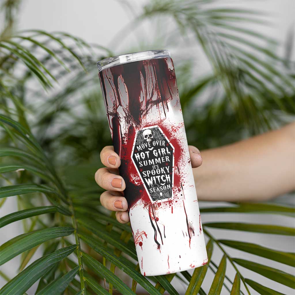 Horror Halloween Skinny Tumbler Move Over Hot Girl Summer It's Spooky Bitch Season - Wonder Print Shop
