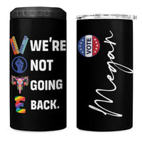 Personalized Harris Walz 2024 4 in 1 Can Cooler Tumbler Custom Name Were Not Going Back Support Madam President - Wonder Print Shop