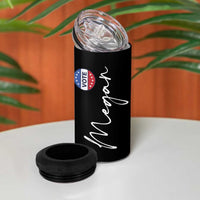 Personalized Harris Walz 2024 4 in 1 Can Cooler Tumbler Custom Name Were Not Going Back Support Madam President - Wonder Print Shop