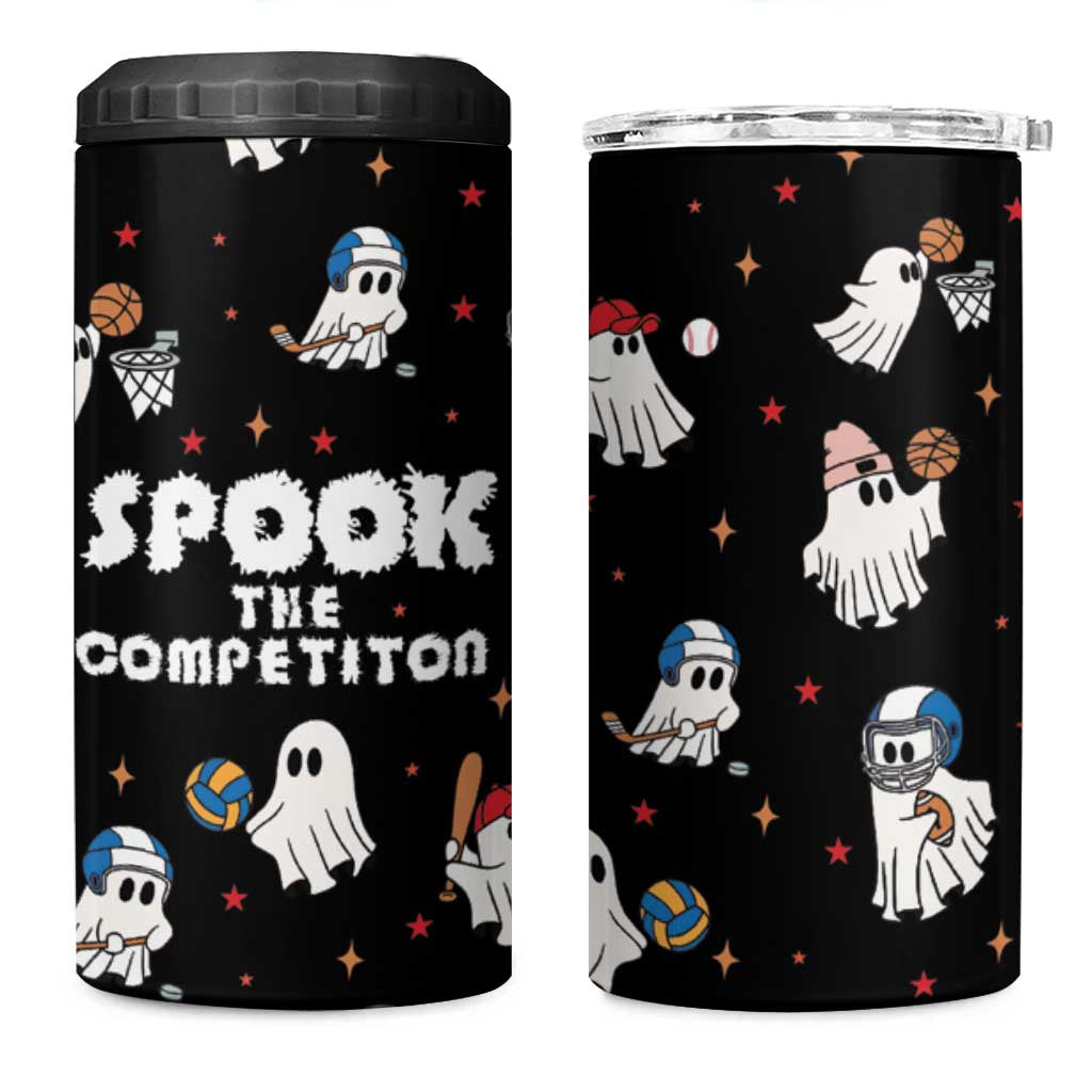 Halloween Spooky Sport Ghost 4 in 1 Can Cooler Tumbler - Wonder Print Shop