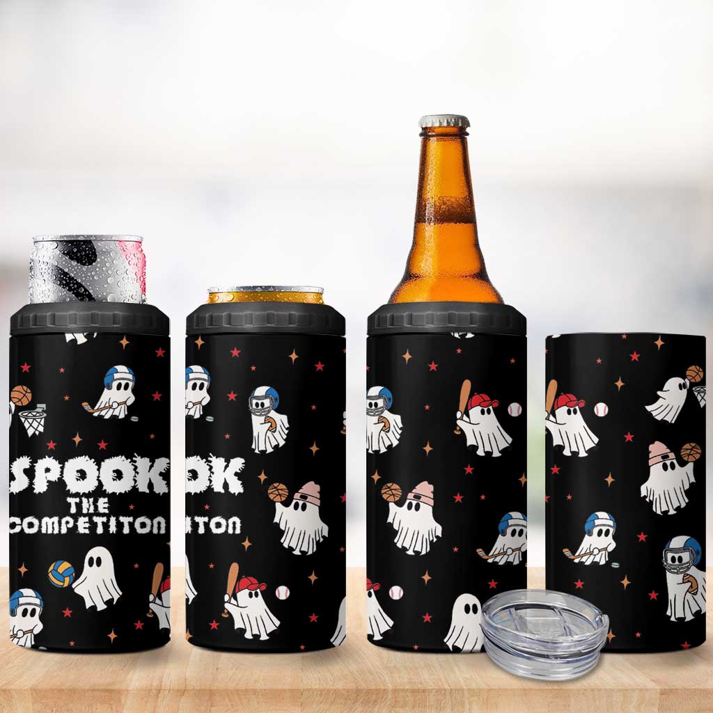 Halloween Spooky Sport Ghost 4 in 1 Can Cooler Tumbler - Wonder Print Shop