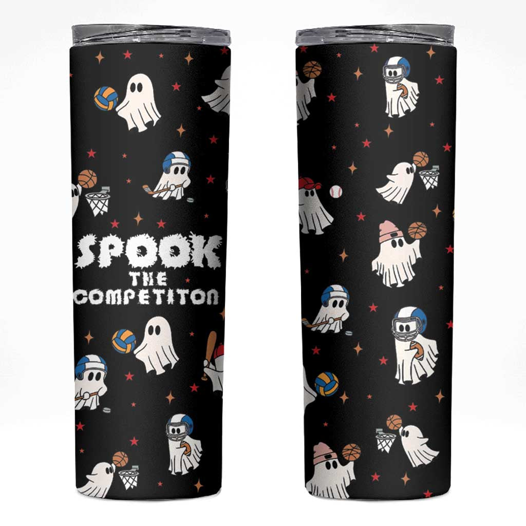 Halloween Spooky Sport Ghost Skinny Tumbler - Wonder Print Shop