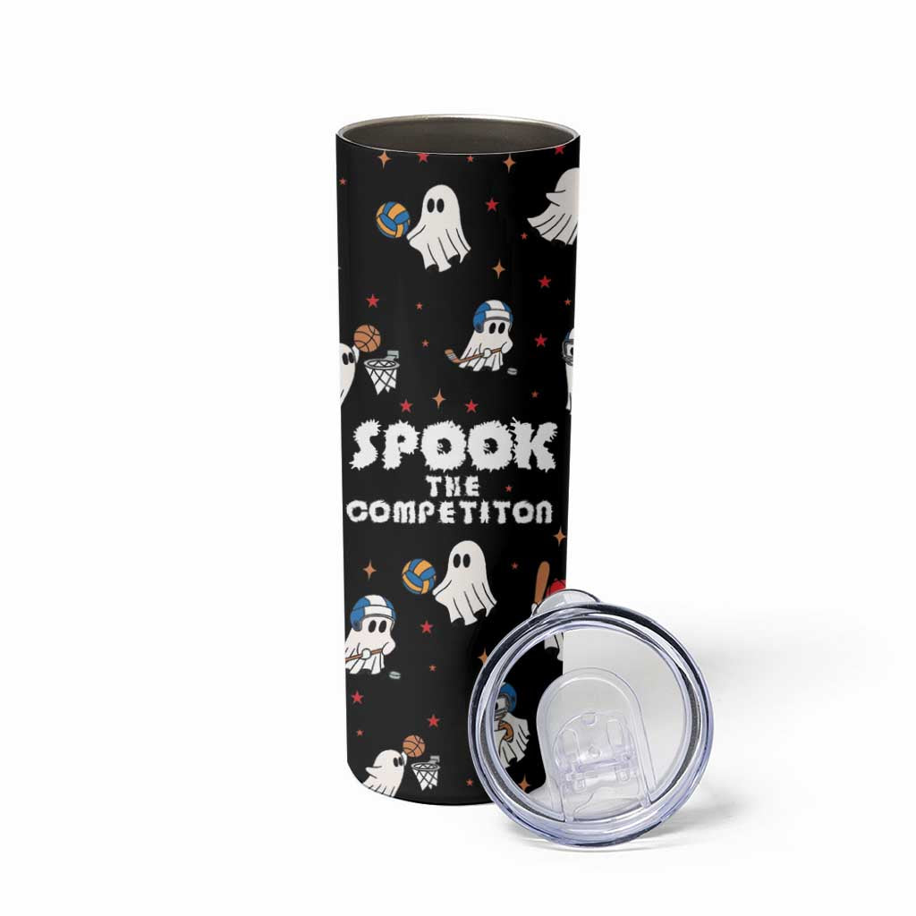 Halloween Spooky Sport Ghost Skinny Tumbler - Wonder Print Shop