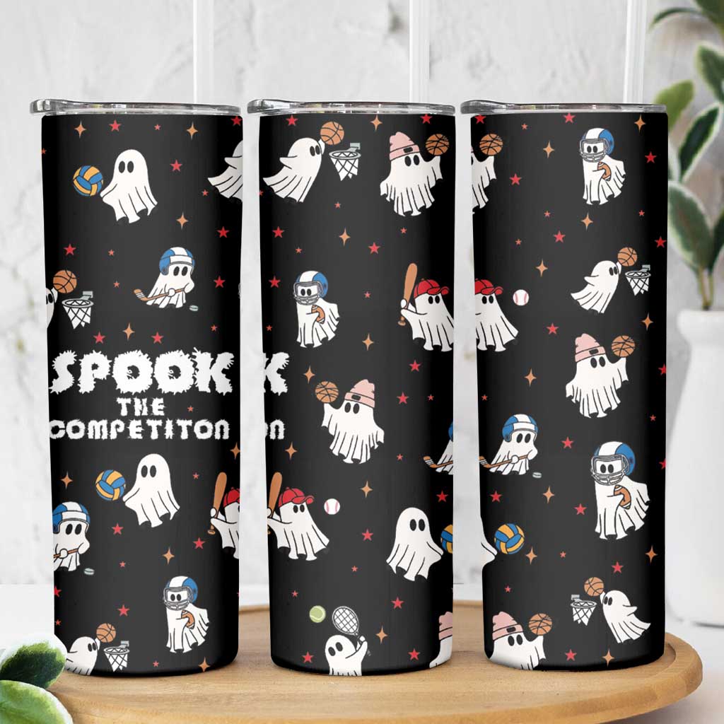 Halloween Spooky Sport Ghost Skinny Tumbler - Wonder Print Shop