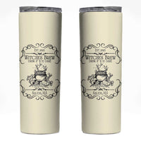 Witches Brew Coffee Co Iced Coffee Cup Skinny Tumbler Funny Witchy Vibes Spooky Decorations - Wonder Print Shop