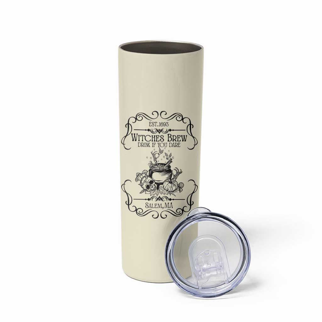 Witches Brew Coffee Co Iced Coffee Cup Skinny Tumbler Funny Witchy Vibes Spooky Decorations - Wonder Print Shop