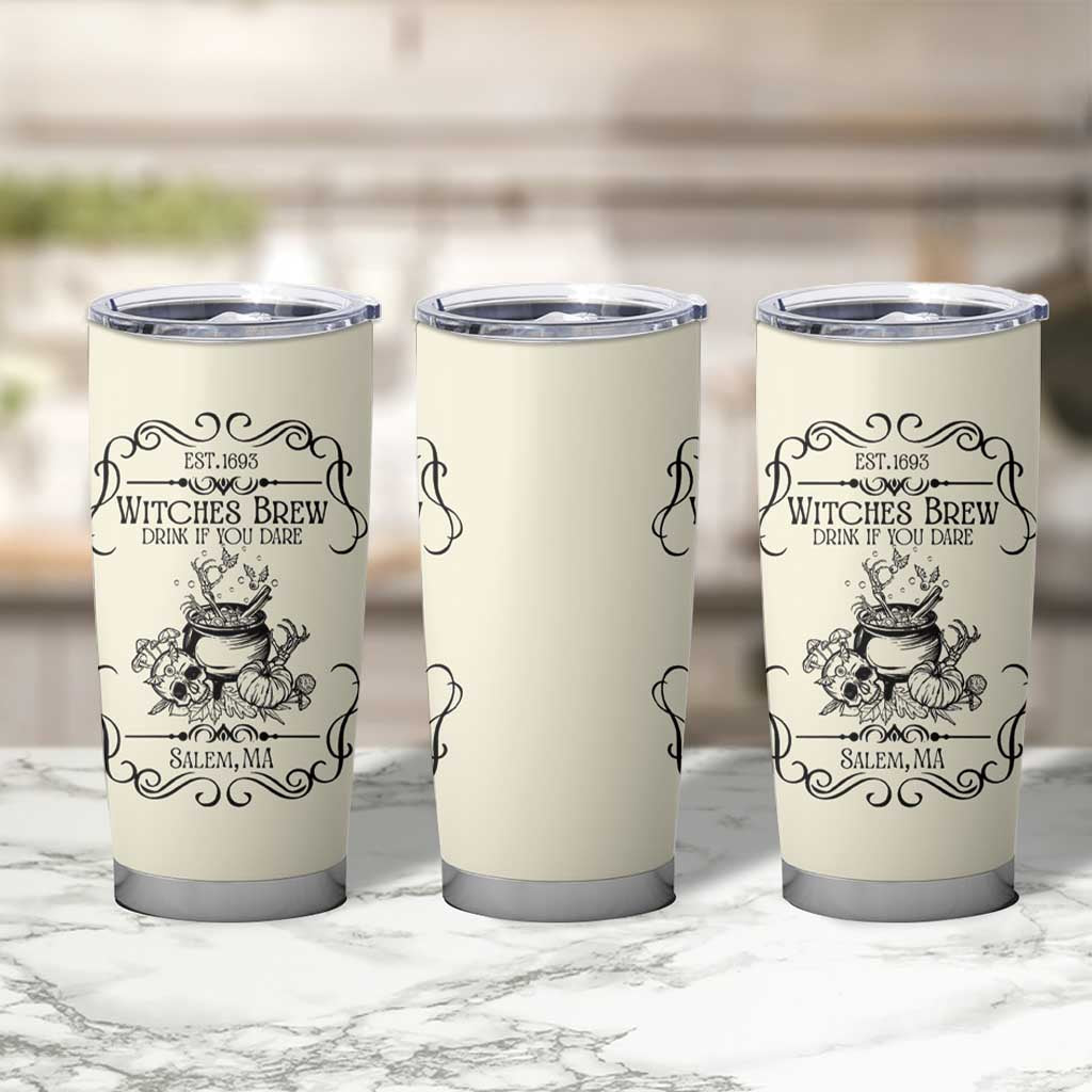 Witches Brew Coffee Co Iced Coffee Cup Tumbler Cup Funny Witchy Vibes Spooky Decorations - Wonder Print Shop
