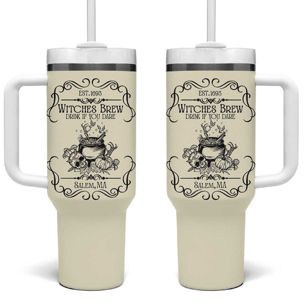 Witches Brew Coffee Co Iced Coffee Cup Tumbler With Handle Funny Witchy Vibes Spooky Decorations - Wonder Print Shop