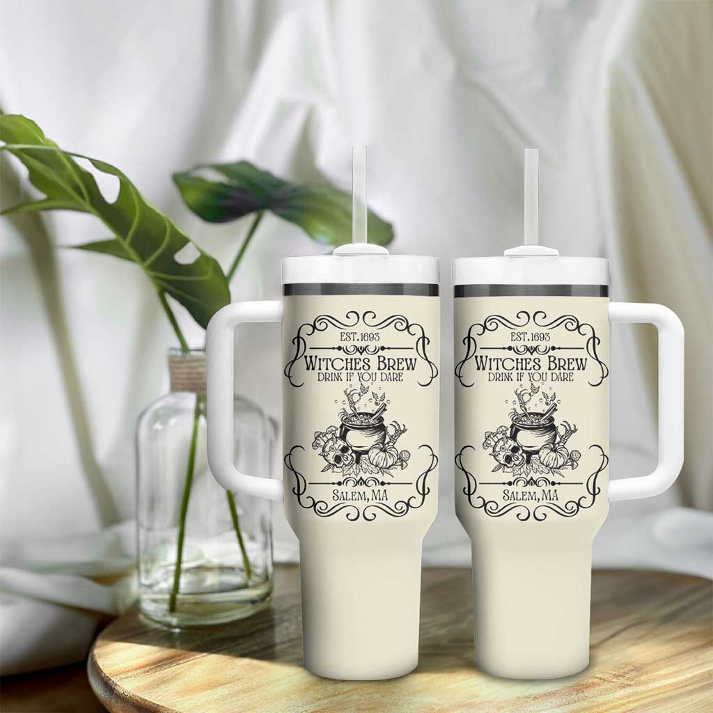 Witches Brew Coffee Co Iced Coffee Cup Tumbler With Handle Funny Witchy Vibes Spooky Decorations - Wonder Print Shop