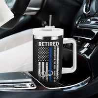 Police Retirement Gift Tumbler With Handle The Legend Has Retired American Flag