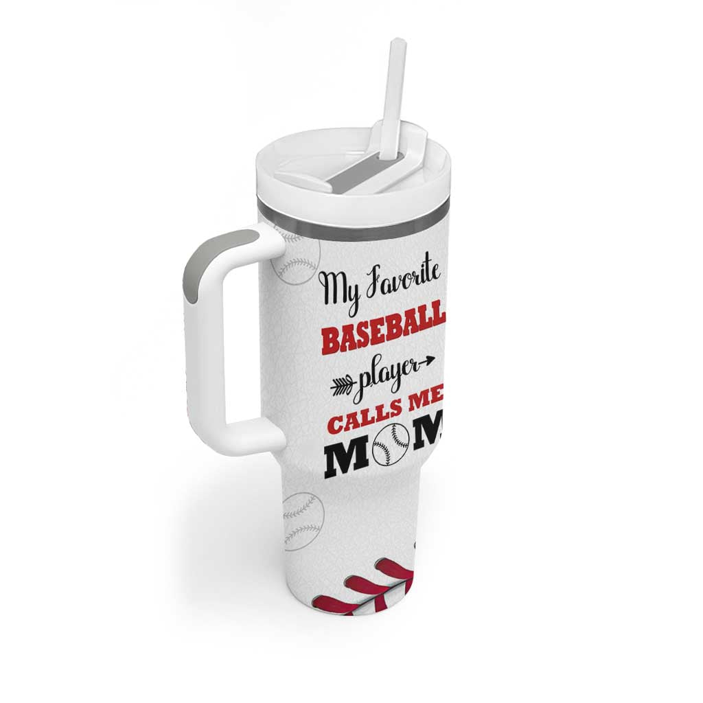 Baseball Mom Tumbler With Handle My Favorite Player Calls Me Mom Mothers Day