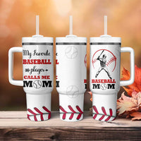 Baseball Mom Tumbler With Handle My Favorite Player Calls Me Mom Mothers Day