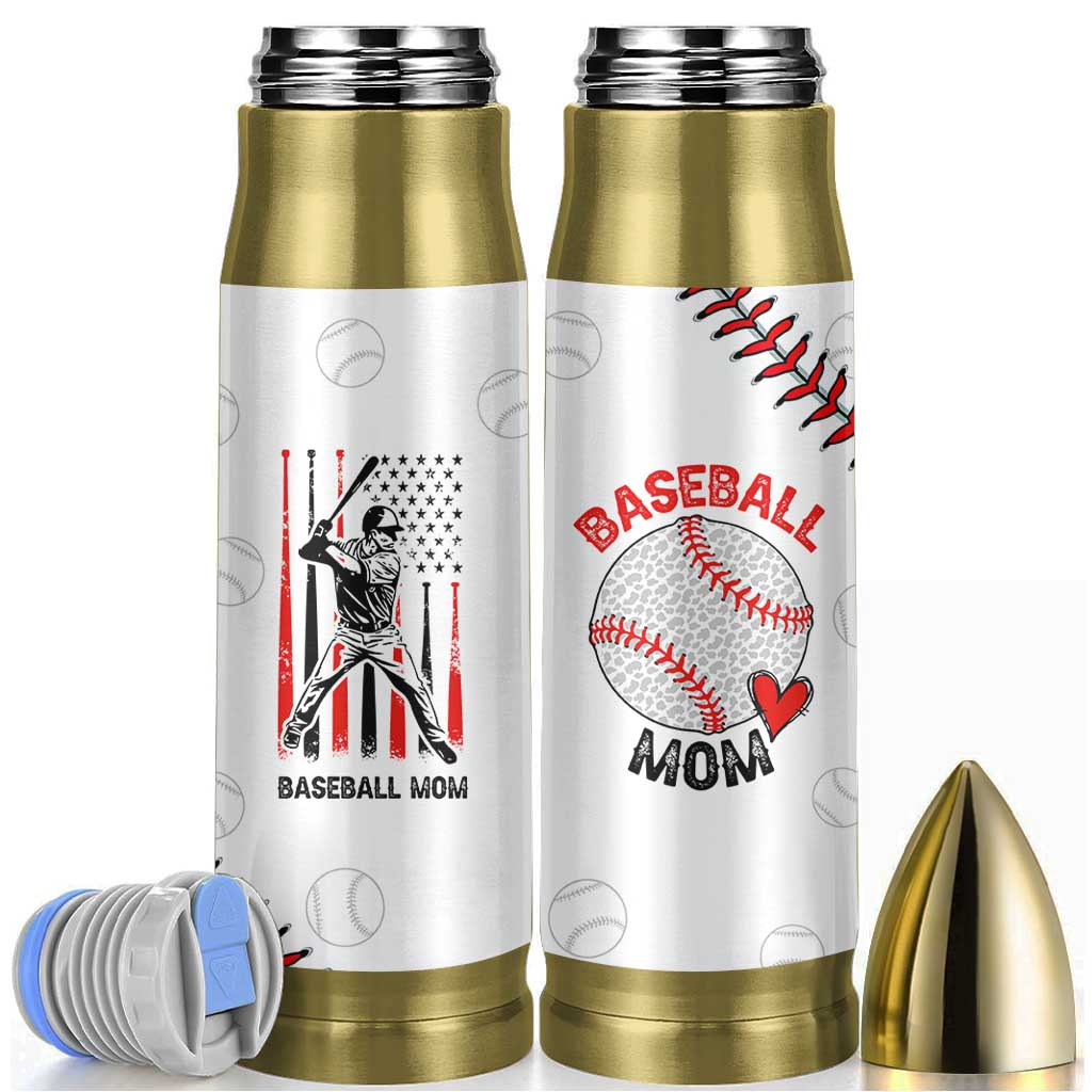 Baseball Mom Bullet Tumbler Leopard Print Mothers Day Birthday Gifts From Daughter Son