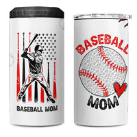 Baseball Mom 4 in 1 Can Cooler Tumbler Leopard Print Mothers Day Birthday Gifts From Daughter Son