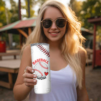 Baseball Mom Skinny Tumbler Leopard Print Mothers Day Birthday Gifts From Daughter Son