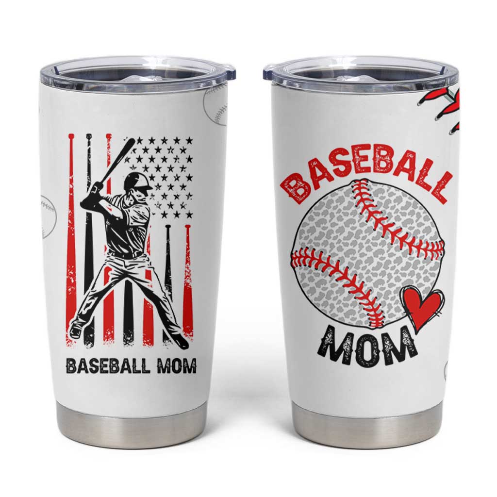 Baseball Mom Tumbler Cup Leopard Print Mothers Day Birthday Gifts From Daughter Son