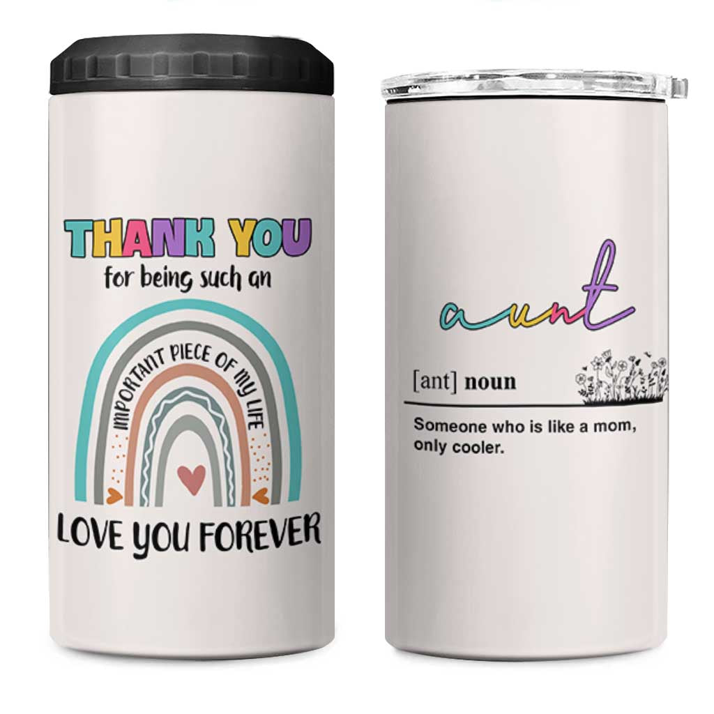 Aunt Gifts 4 in 1 Can Cooler Tumbler Christmas Birthday Thank You Gift From Niece Nephew